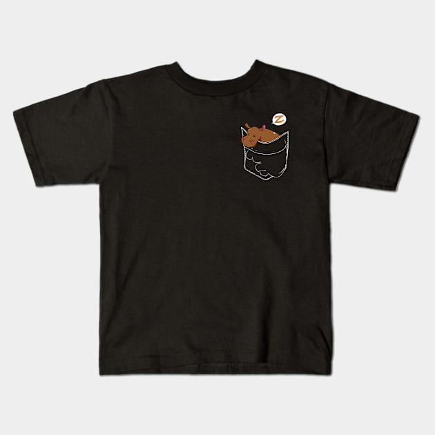 Canadian House Hippo Pocket (Dark Colors) Kids T-Shirt by Illustratrix